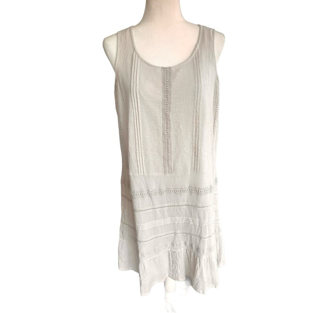 Garnet Hill Women's Mini Dress in Cream